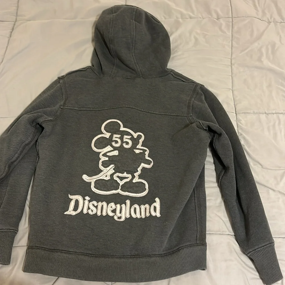 Disney 55th Anniversary Mickey Mouse Hoodie - Grey Sweatshirt Fur Disneyland